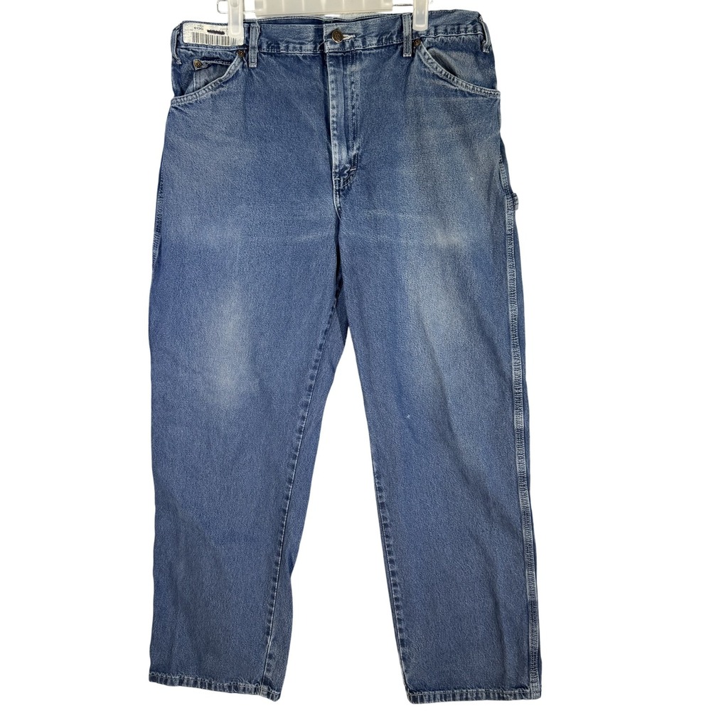Dickies Carpenter Jeans Mens 40x30 Denim Workwear Relaxed Fit Zip Fly